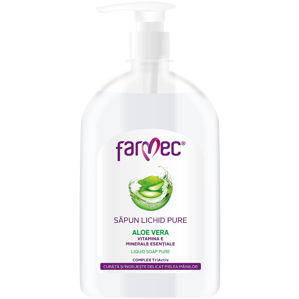 Sapun lichid Farmec Pure, Aloe Vera 500ml