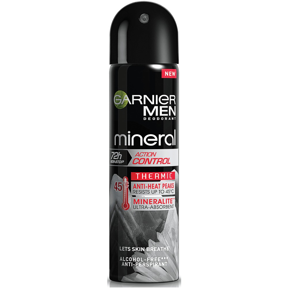 Deodorant antiperspirant spray pentru barbati, Garnier Mineral Action Control Thermic, 150ml