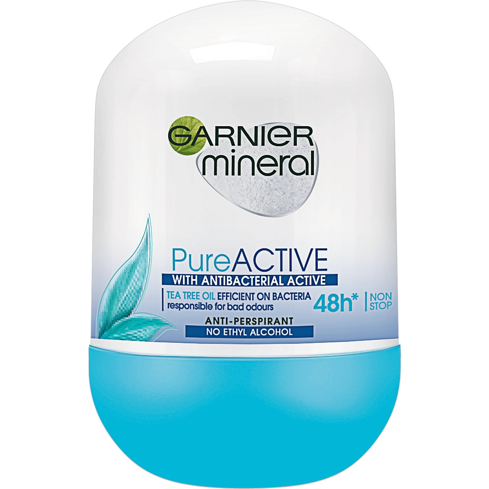 Deodorant antiperspirant roll-on pentru femei, Garnier Mineral Pure Active, 50ml