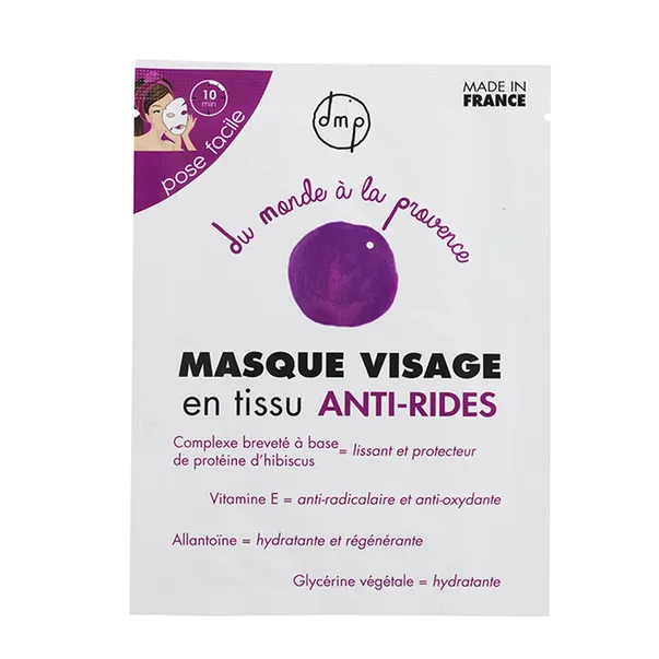 Masca de fata din panza DMP Provence anti-rid 20ml