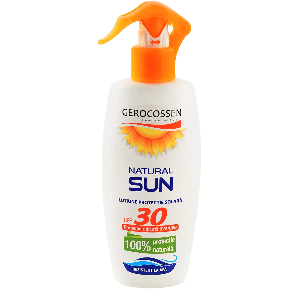 Lotiune Gerocossen Natural Sun pentru protectie solara SPF30, 200 ml