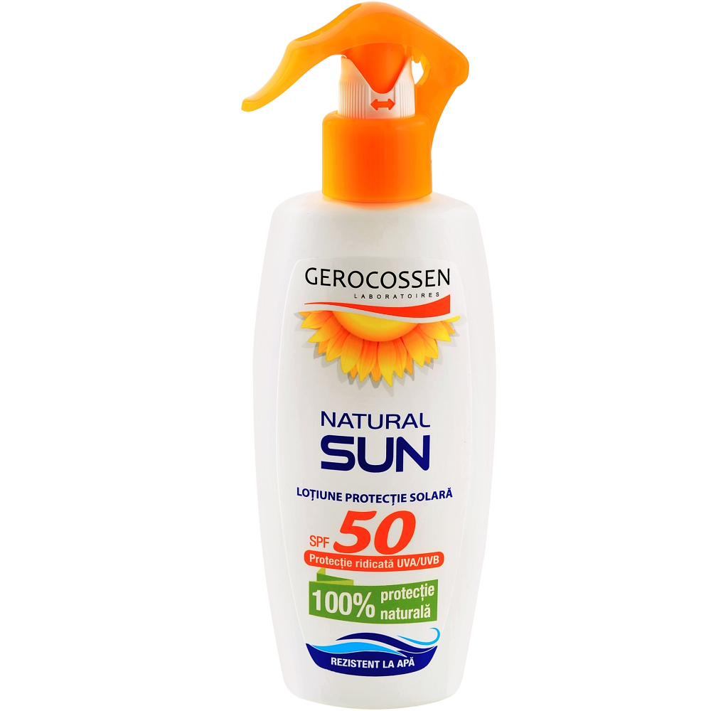 Lotiune Gerocossen Natural Sun pentru protectie solara SPF50, 200 ml
