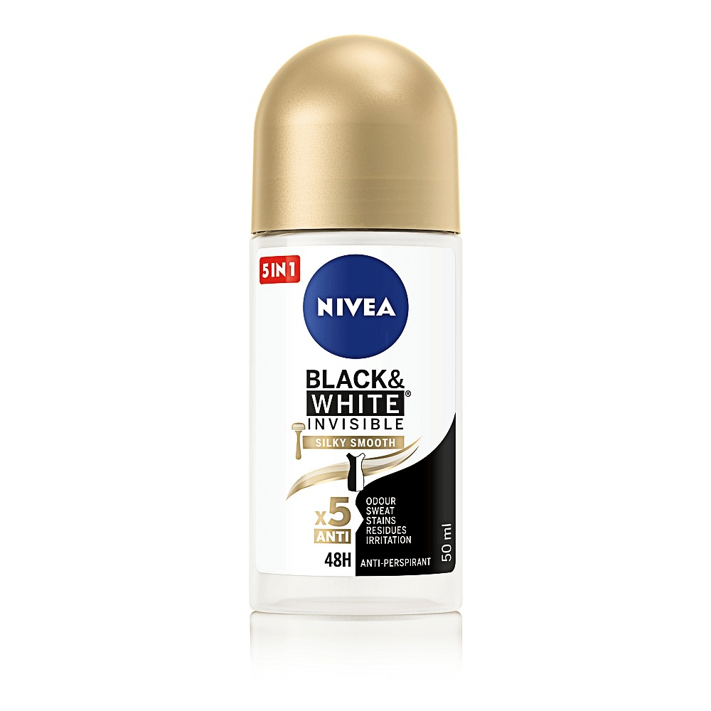 Deodorant roll-on Nivea Black&White Silky Smooth, 50ml
