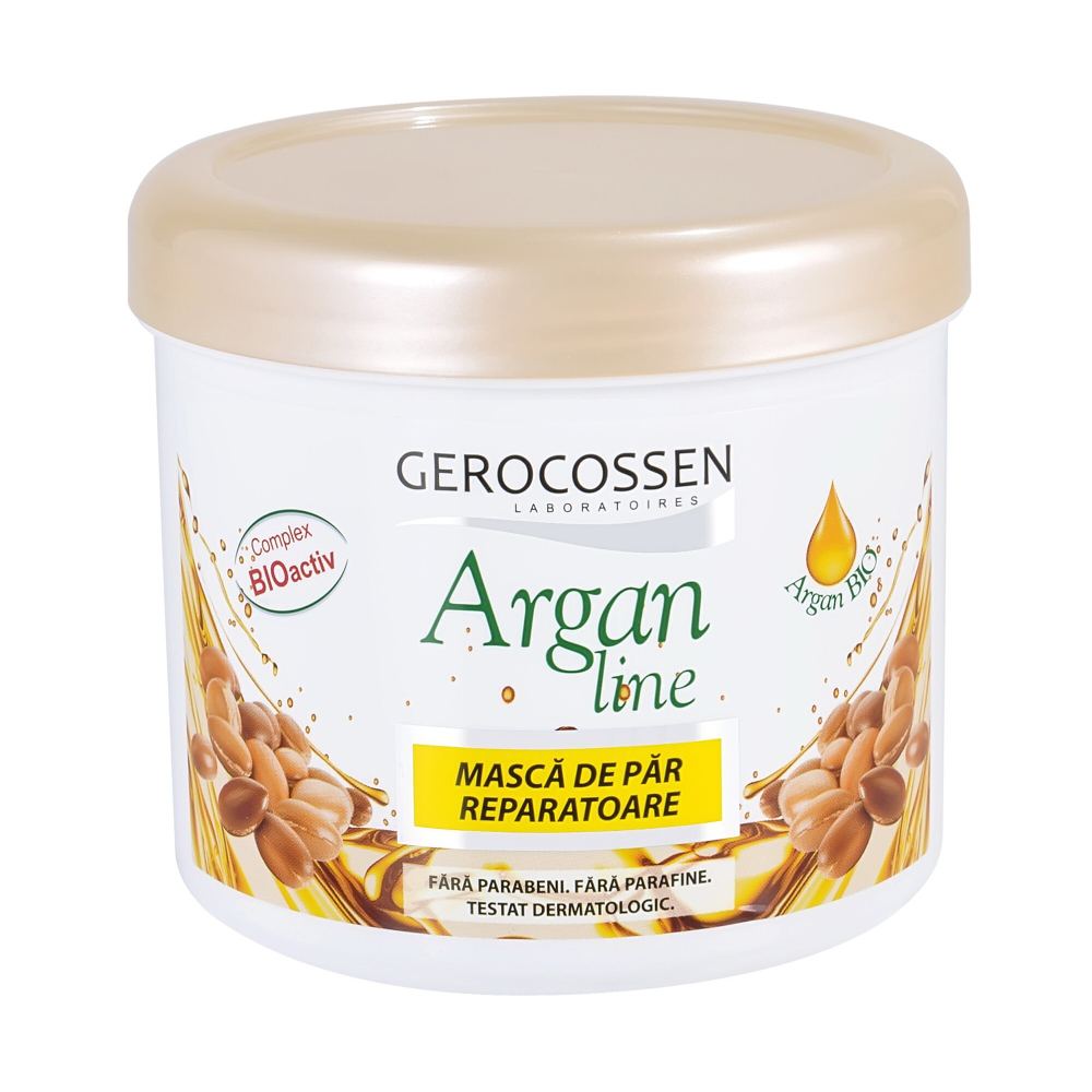 Masca de par reparatoare Gerocossen Argan cu ulei de argan organic si keratina, 450 ml