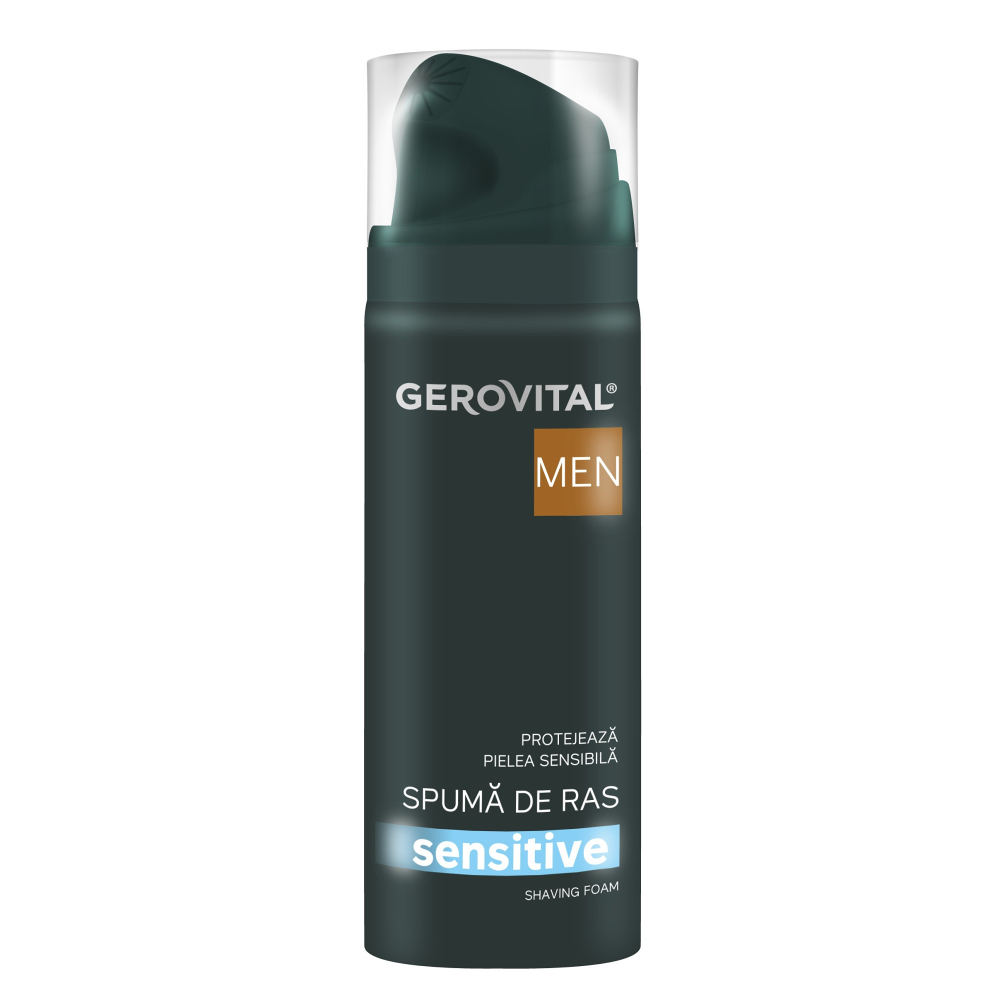 Spuma de ras Gerovital Men Sensitive, 200 ml