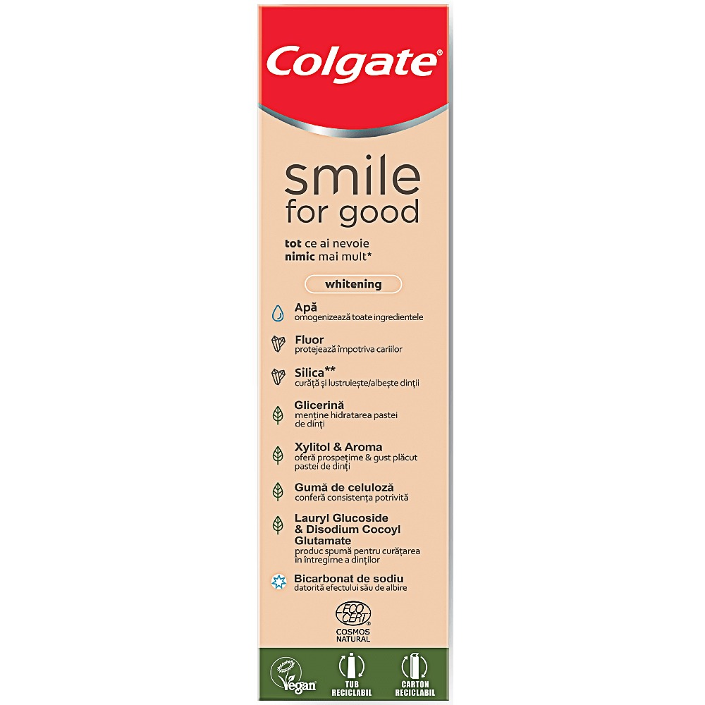 Pasta de dinti, Colgate Smile for Good Whitening, 75ml