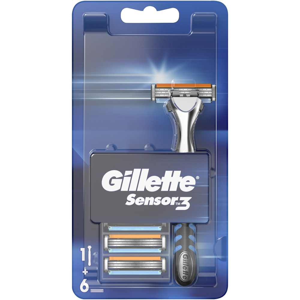 Aparat de ras Gilette Sensor3, 1 plus 6 rezerve