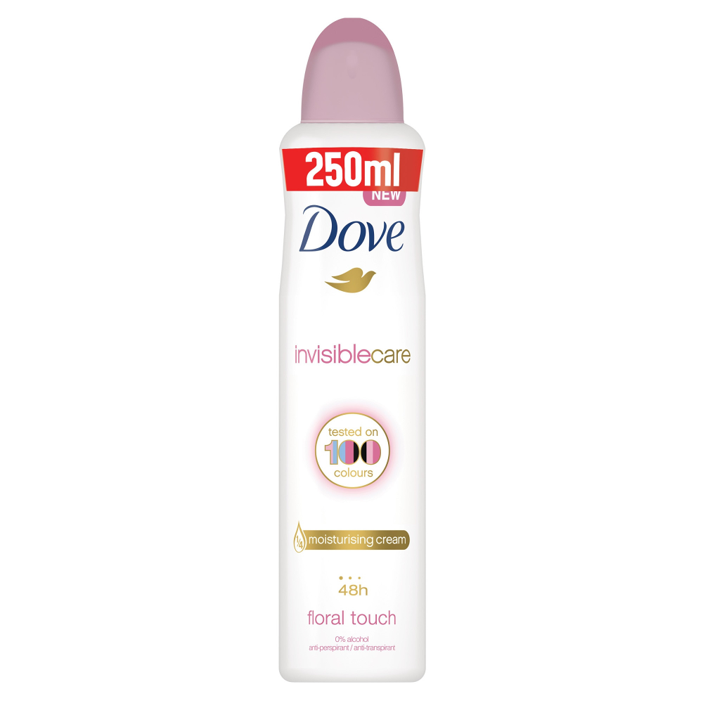 Deodorant spray Dove Invisible Care, 250 ml