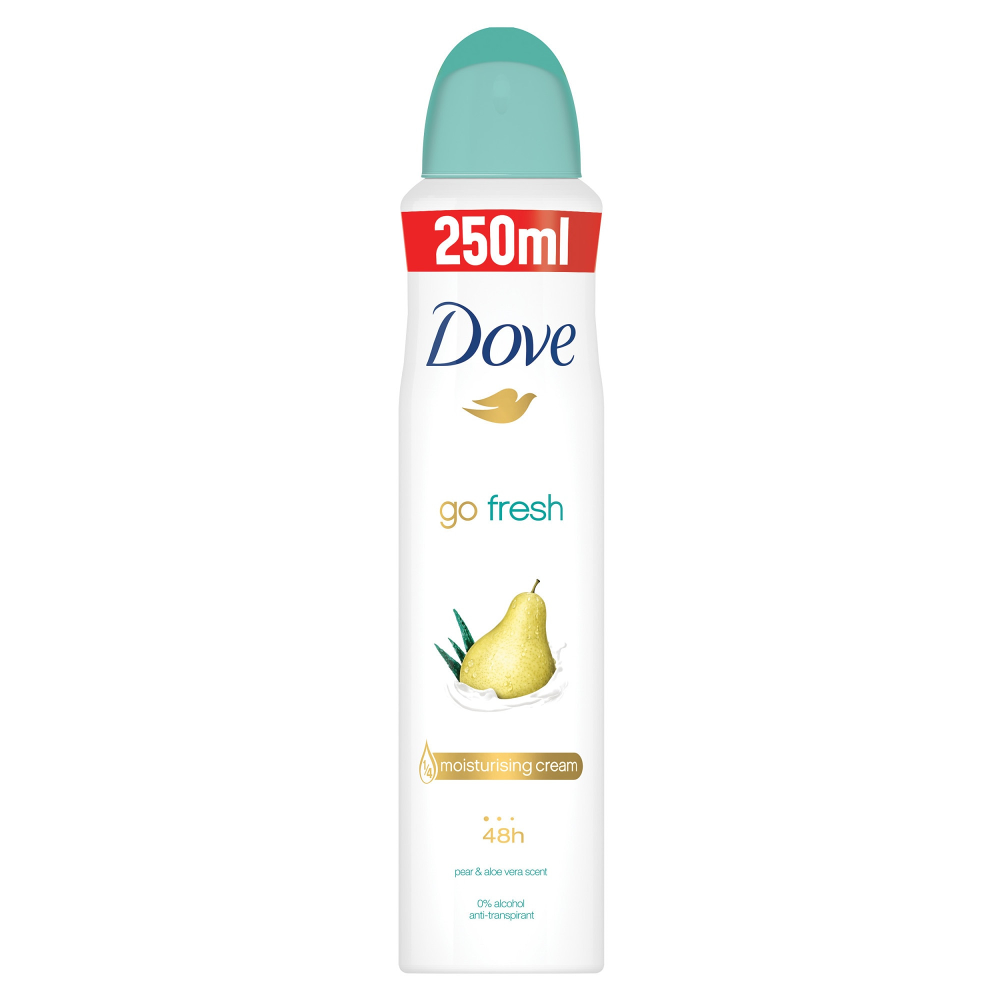 Deodorant spray Dove Go Fresh Pear & Aloe Vera, 250 ml