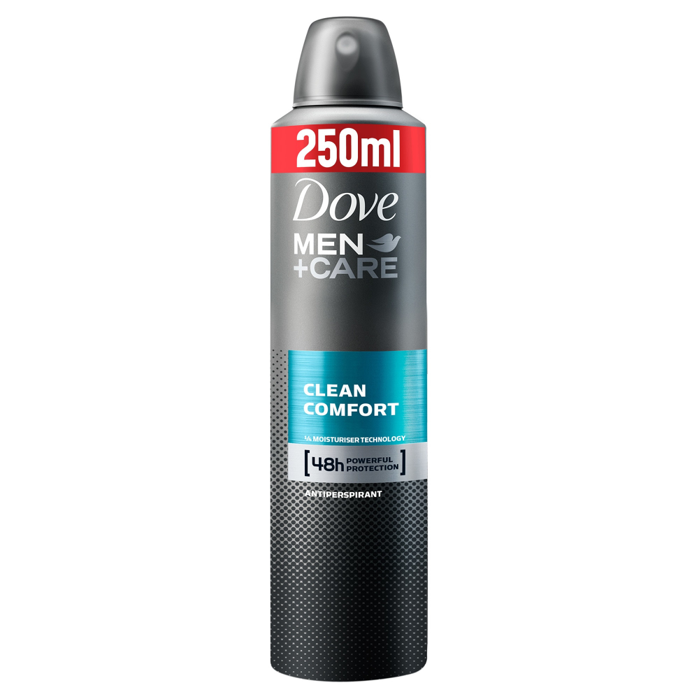 Deodorant spray Dove Men+Care Clean Comfort, 250 ml