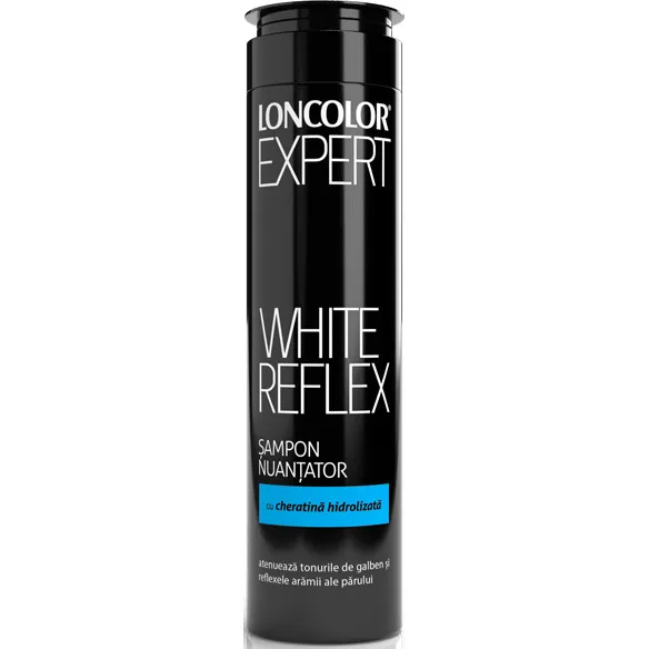 Sampon nuantator Loncolor Expert White Reflex, cu cheratina hidrolizata, 250 ml