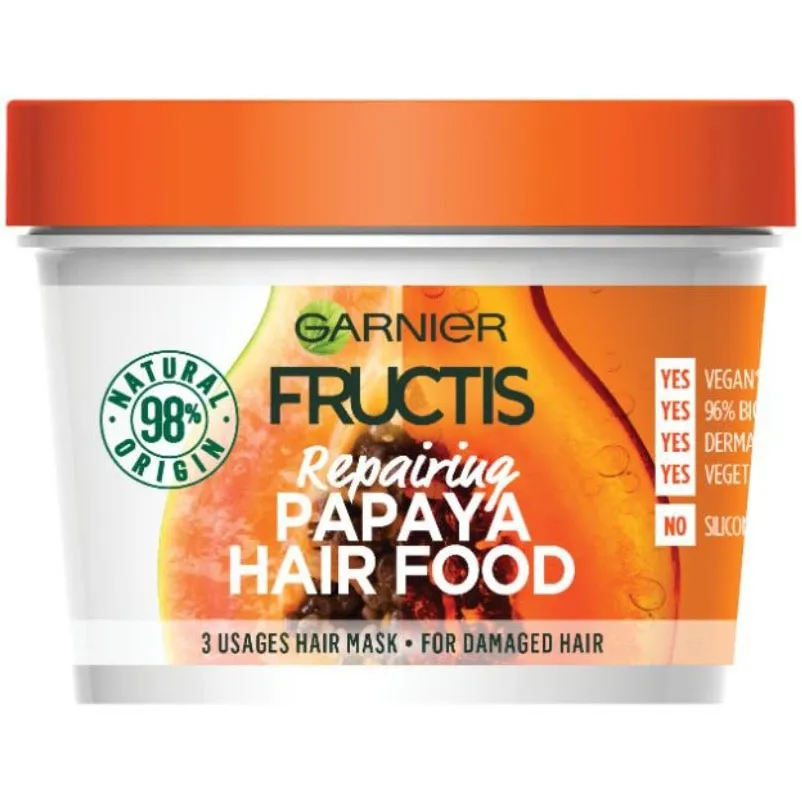 Masca pentru par Garnier Fructis Hair Food Papaya, 390 ml