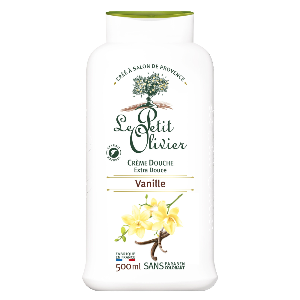 Gel de dus Le Petit Olivier crema vanilie, 500 ml