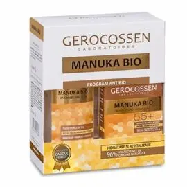 Set cadou Gerocossen Mannuka Bio Crema antirid de zi 50 ml si Apa micelara 3in1, 300 ml