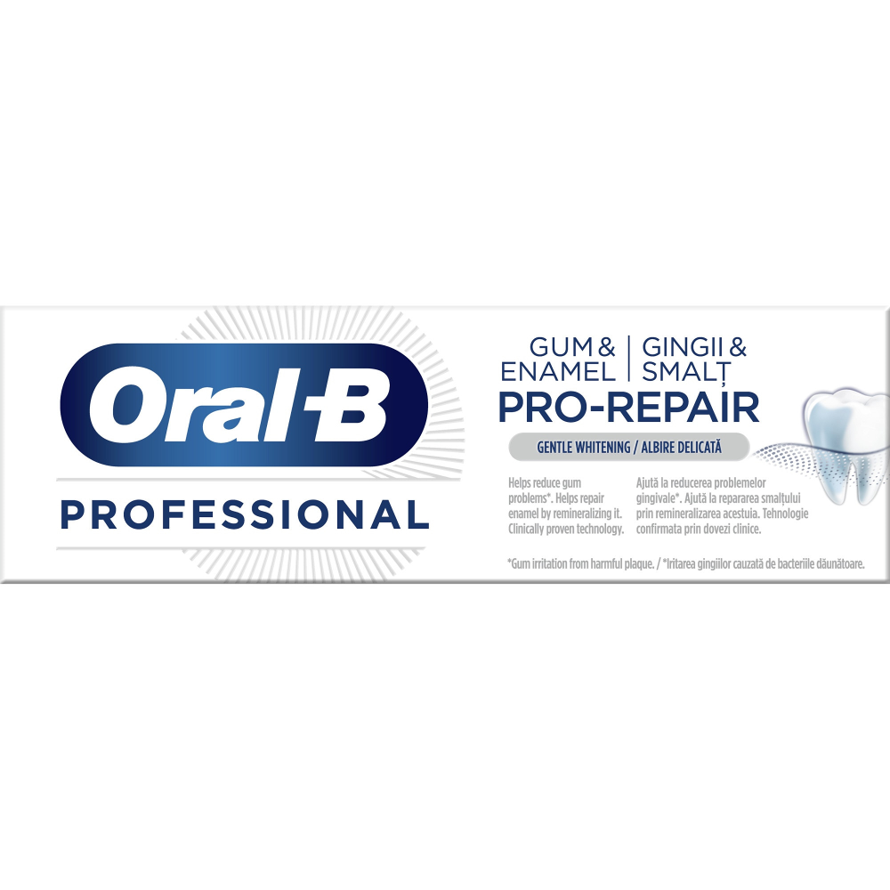 Pasta de dinti Oral-B Professional Gum & Enamel Pro-Repair Gentle Whitening, 75 ml