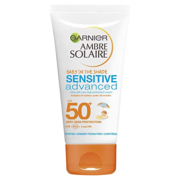 Lotiune cu protectie solara Garnier Ambre Solaire Sensitive Advanced SPF 50, pentru copii, 50 ml