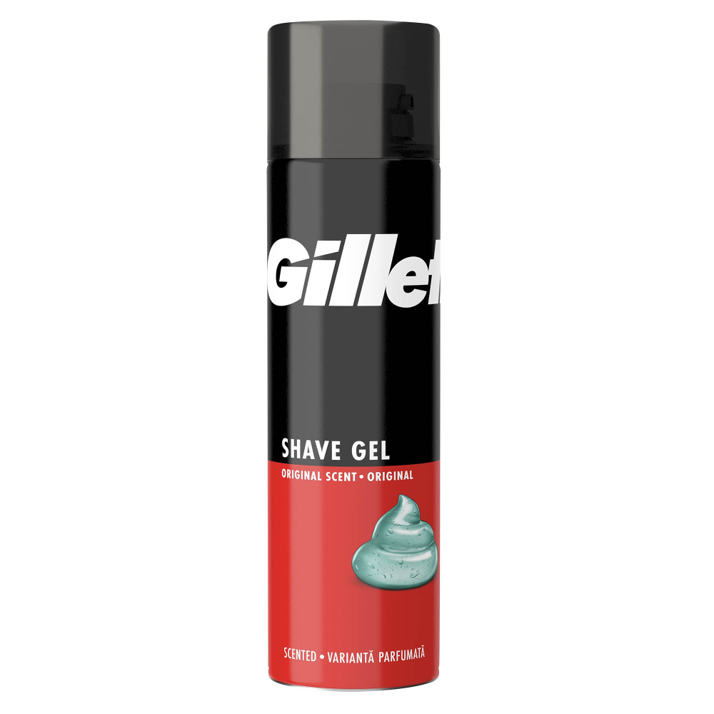 Gel de ras Gillette Classic cu parfum Original, barbierit usor si rapid, 200 ml