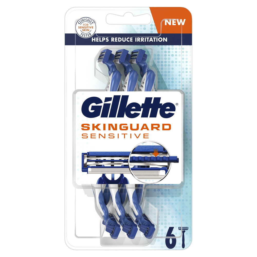 Aparat de ras Gillette Skinguard Sensitive de unica folosinta, 6 buc