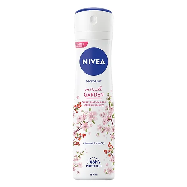 Deodorant spray Nivea Miracle Garden Cherry Blossom & Raspberry, 150 ml