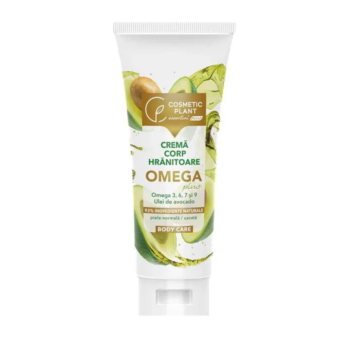 Crema de corp  Cosmetic Plant hranitoare cu  OMEGA Plus cu Omega 3, 6, 7, 9 & ulei de avocado, 200 ml