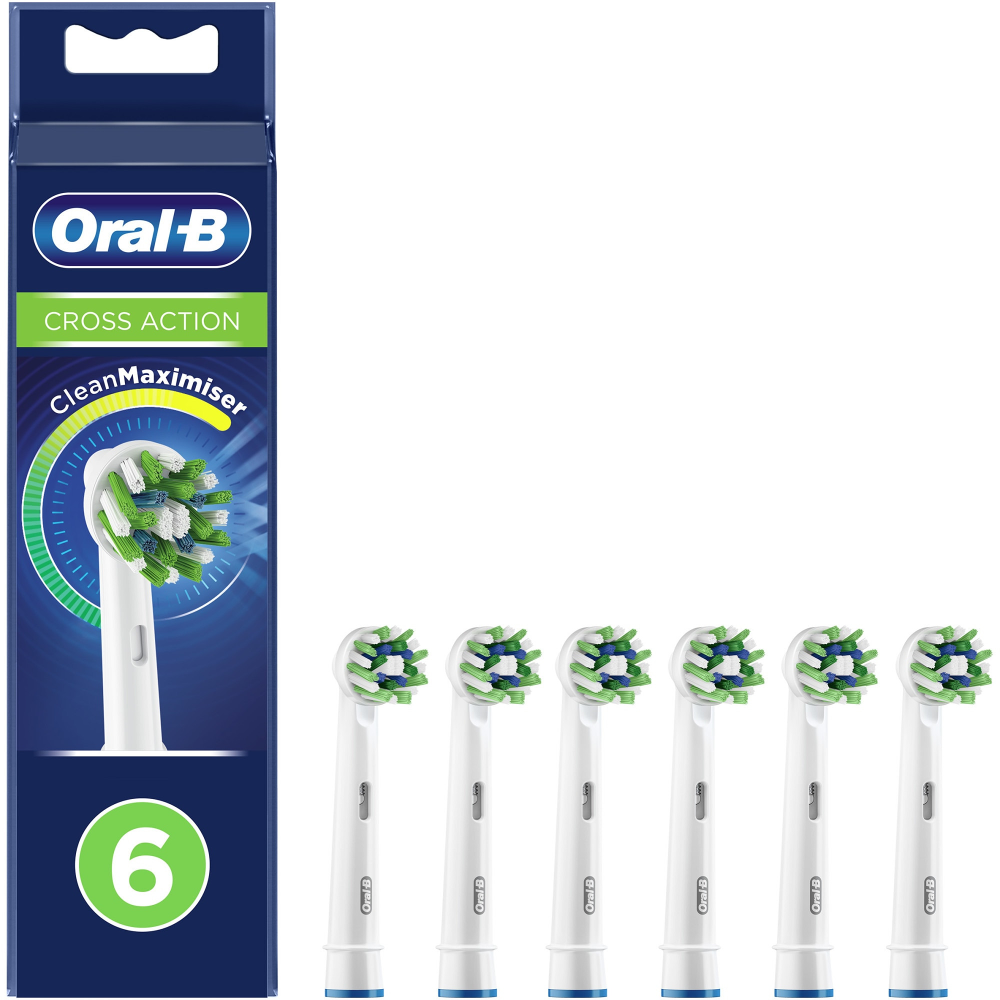 Rezerve periuta de dinti electrica Oral-B Cross Action, Tehnologie CleanMaximiser, 6 buc