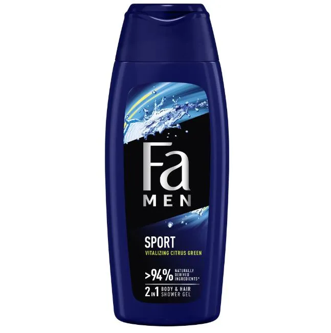 Gel de dus Fa Men Sport 2 in 1 cu parfum de citrice verzi, Barbati, 400 ml