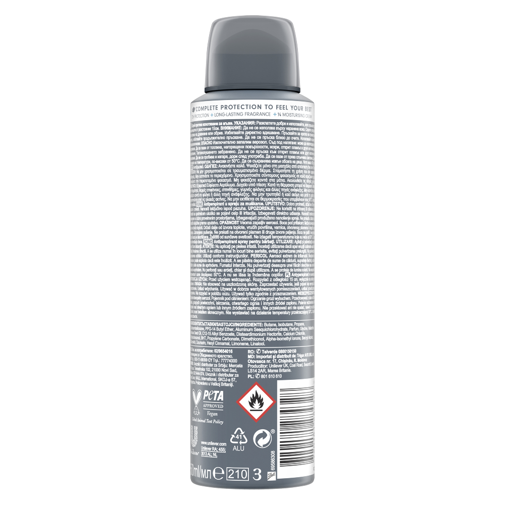 Deodorant spray Dove Men+Care Advanced Clean Comfort 150ml