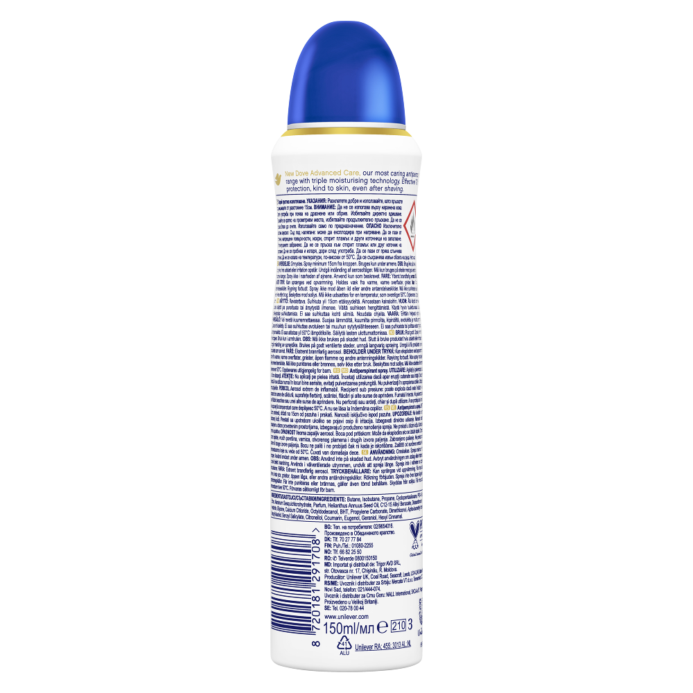 Deodorant spray Dove Advanced Care Original 150ml