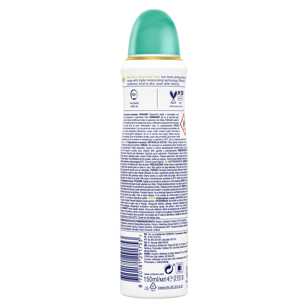 Deodorant spray Dove Advanced Care Go Fresh Pear & Aloe Vera 150 ml