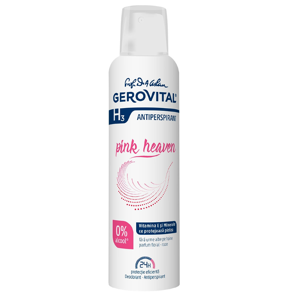 Deodorant Antiperspirant Pink Heaven Gerovital, 150 ml