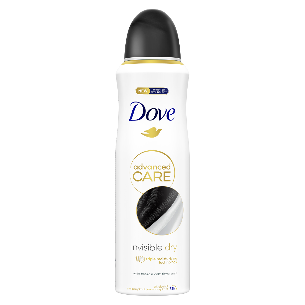 Deodorant spray Dove Advanced Care Invisible Dry 200 ml