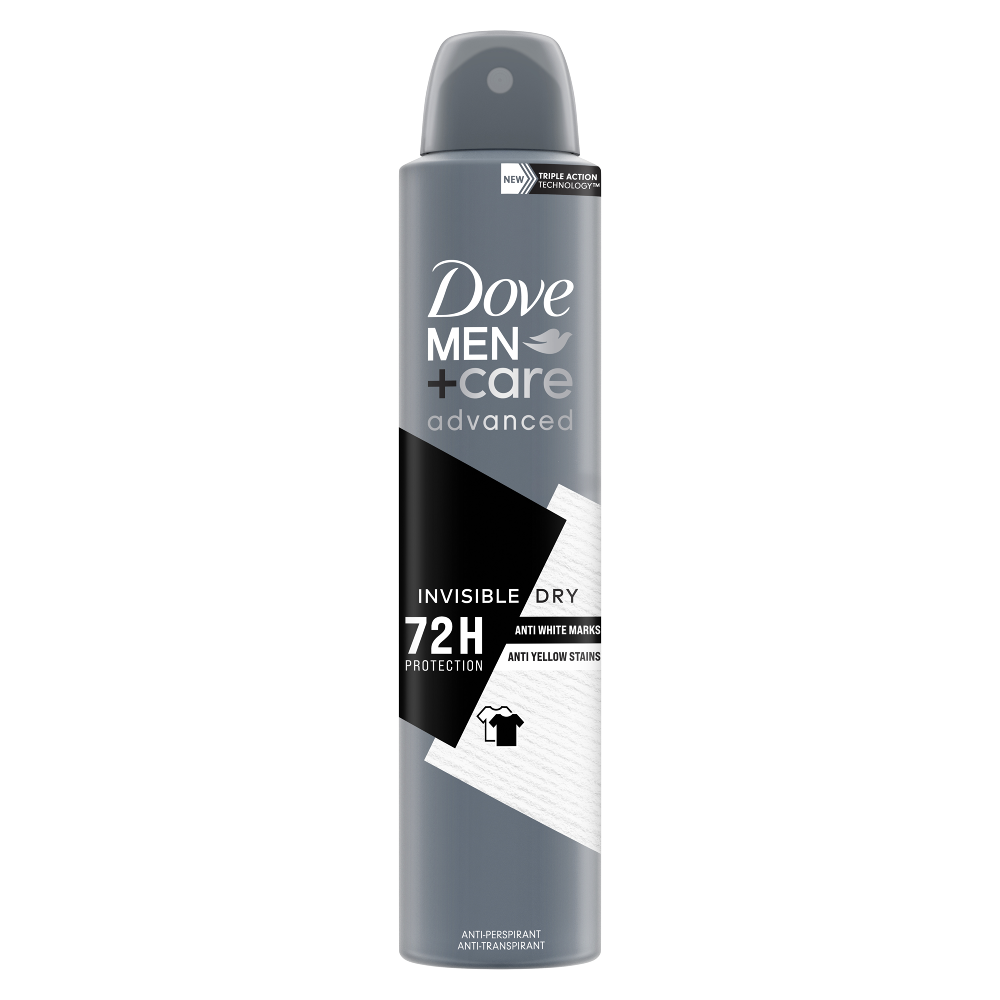 Deodorant spray Dove Men+Care Advanced Care Invisible Dry 200 ml