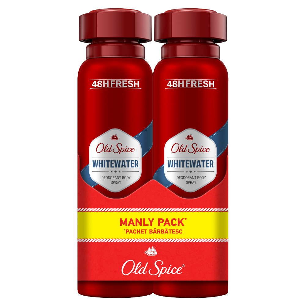 Pachet Promo: 2 x Deodorant spray Old Spice Whitewater, 2 x 150 ml