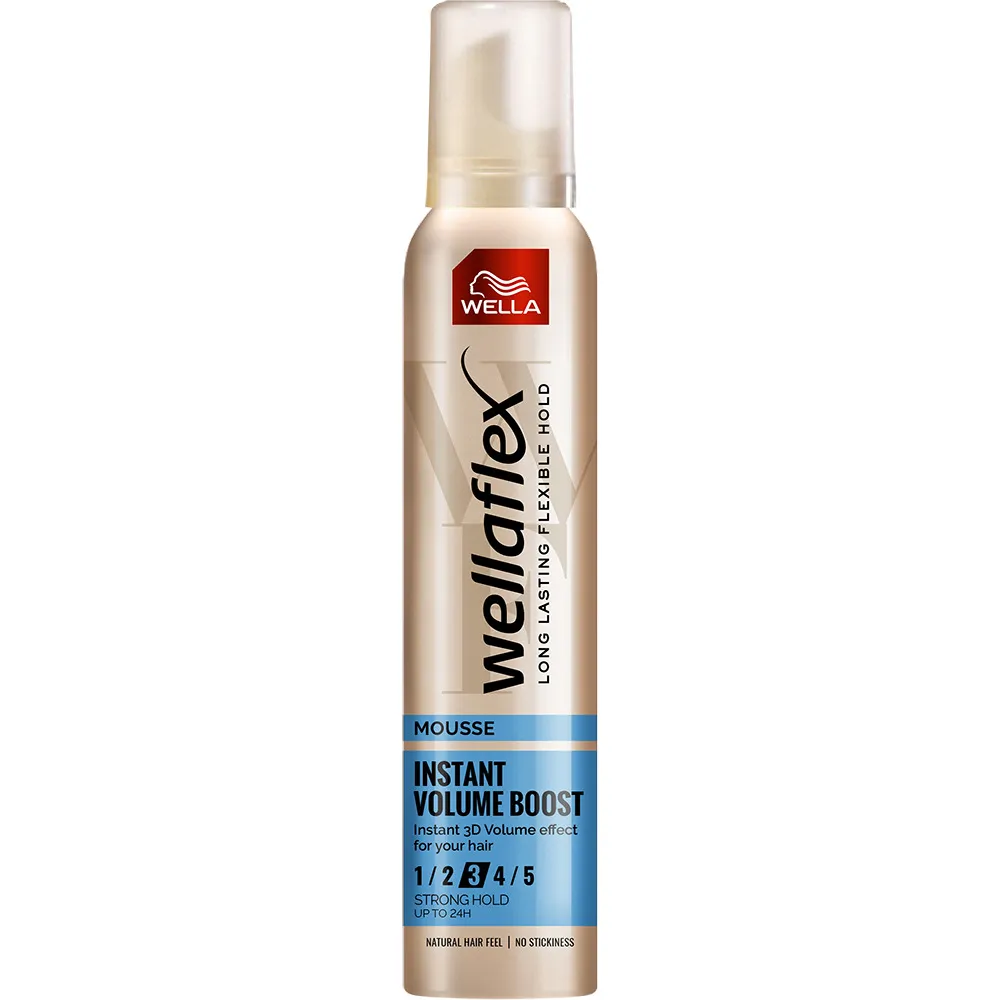 Spuma pentru par Wellaflex Instant Volume Boost cu fixare extra puternica, 200 ml