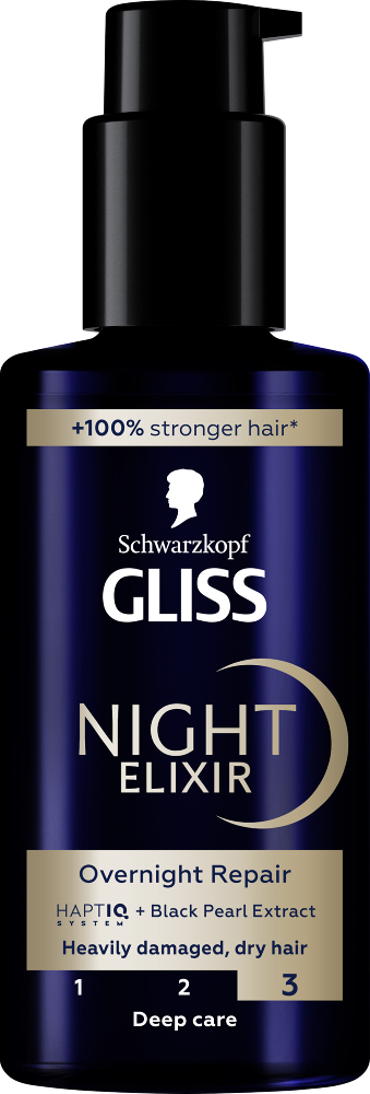Tratament pentru par Gliss Night Elixir Overnight Repair 100ml