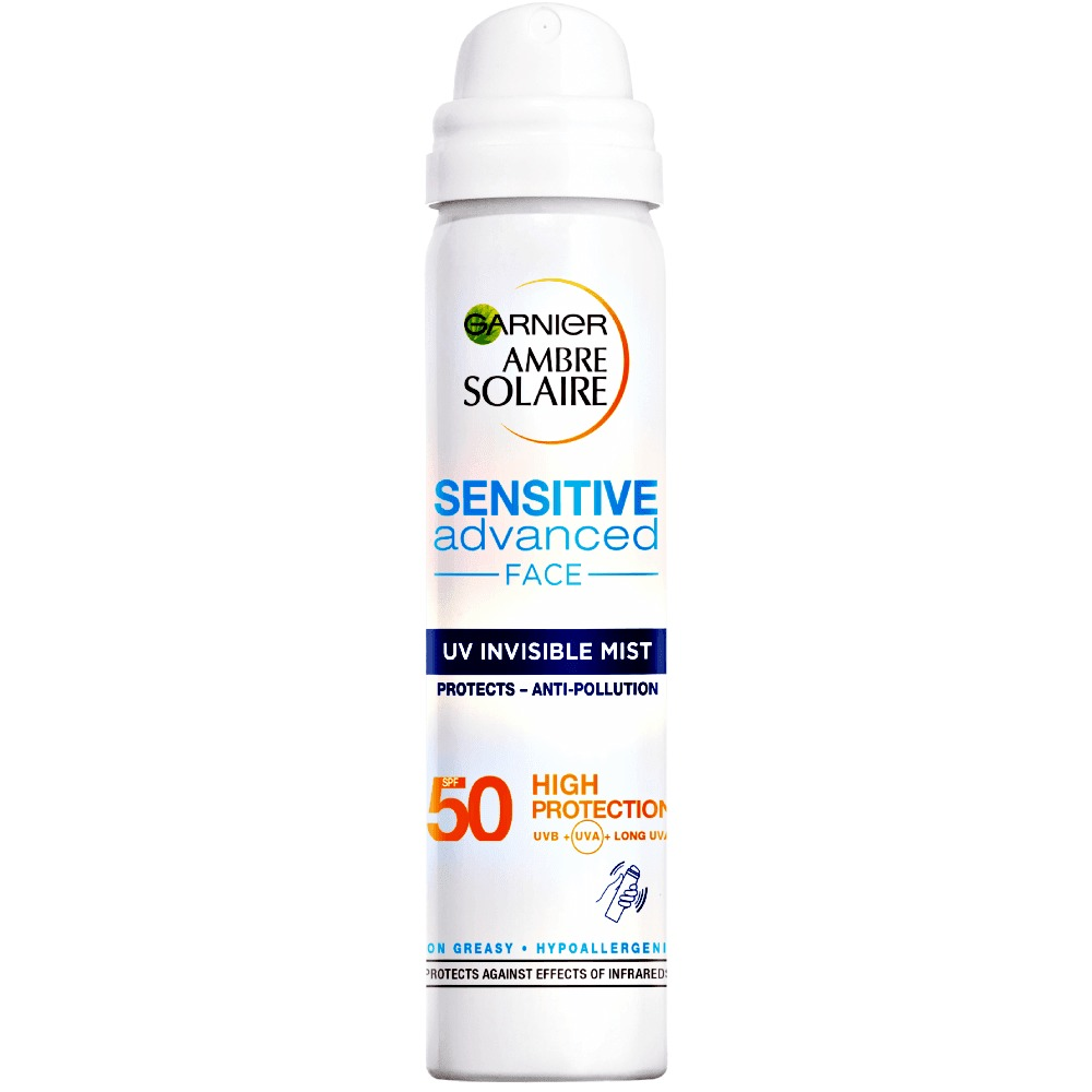 Lotiune spray fata cu protectie solara SPF50, Garnier Ambre Solaire, 75ml