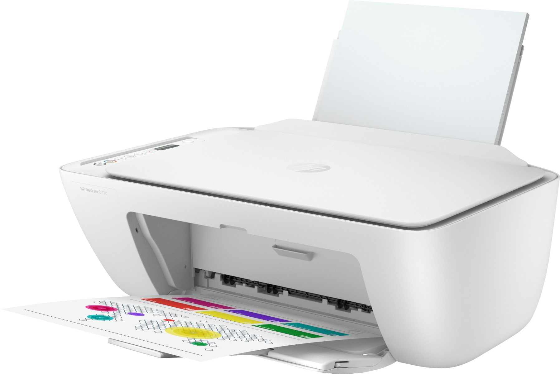 Multifunctional inkjet color HP Deskjet 2710 All-in-One, Wireless, A4, Alb
