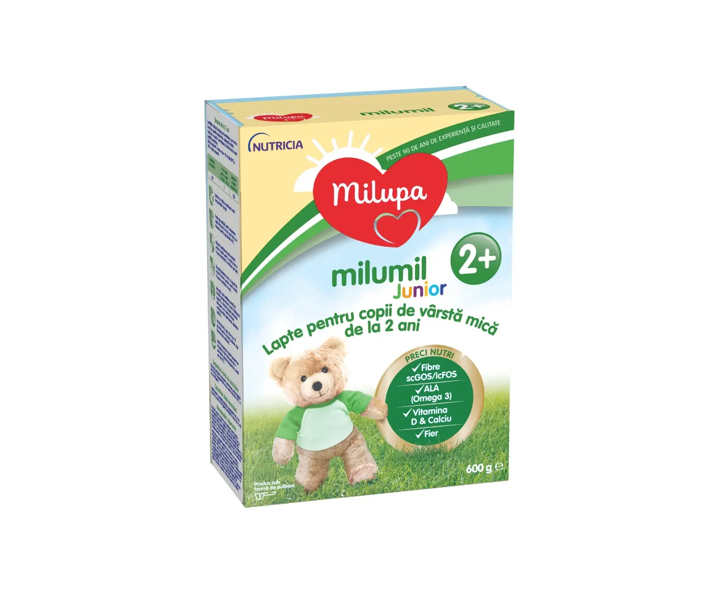 Lapte praf Milupa Milumil Junior, de la 2 ani, 600 g