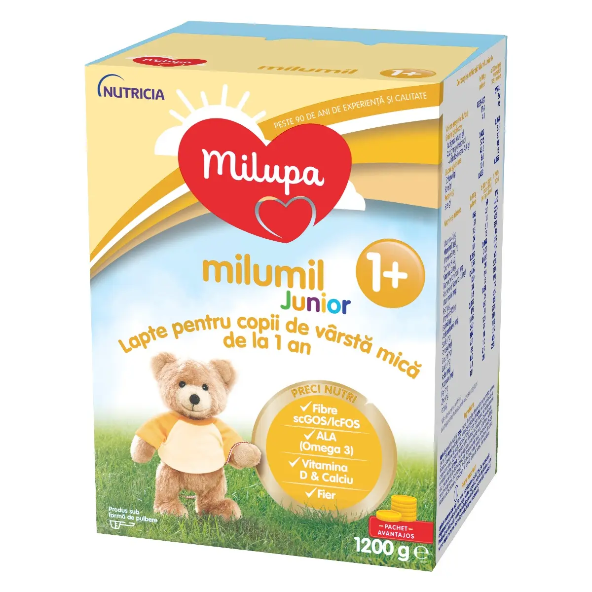 Lapte praf Milupa Milumil Junior, de la 1 an, 1200 g