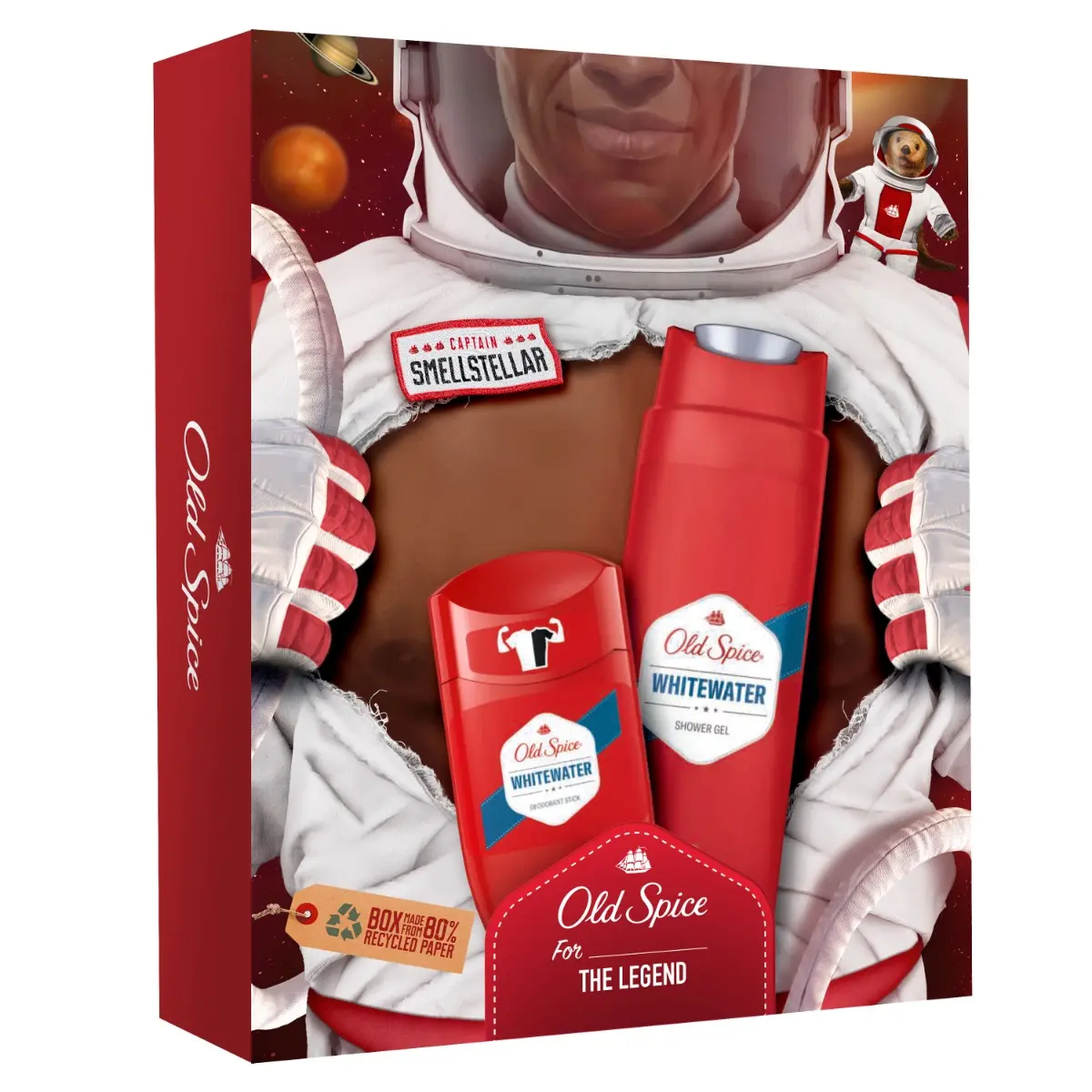 Set Cadou Old Spice Astronaut: Deodorant solid Whitewater, 50 ml + Gel de dus, 250 ml