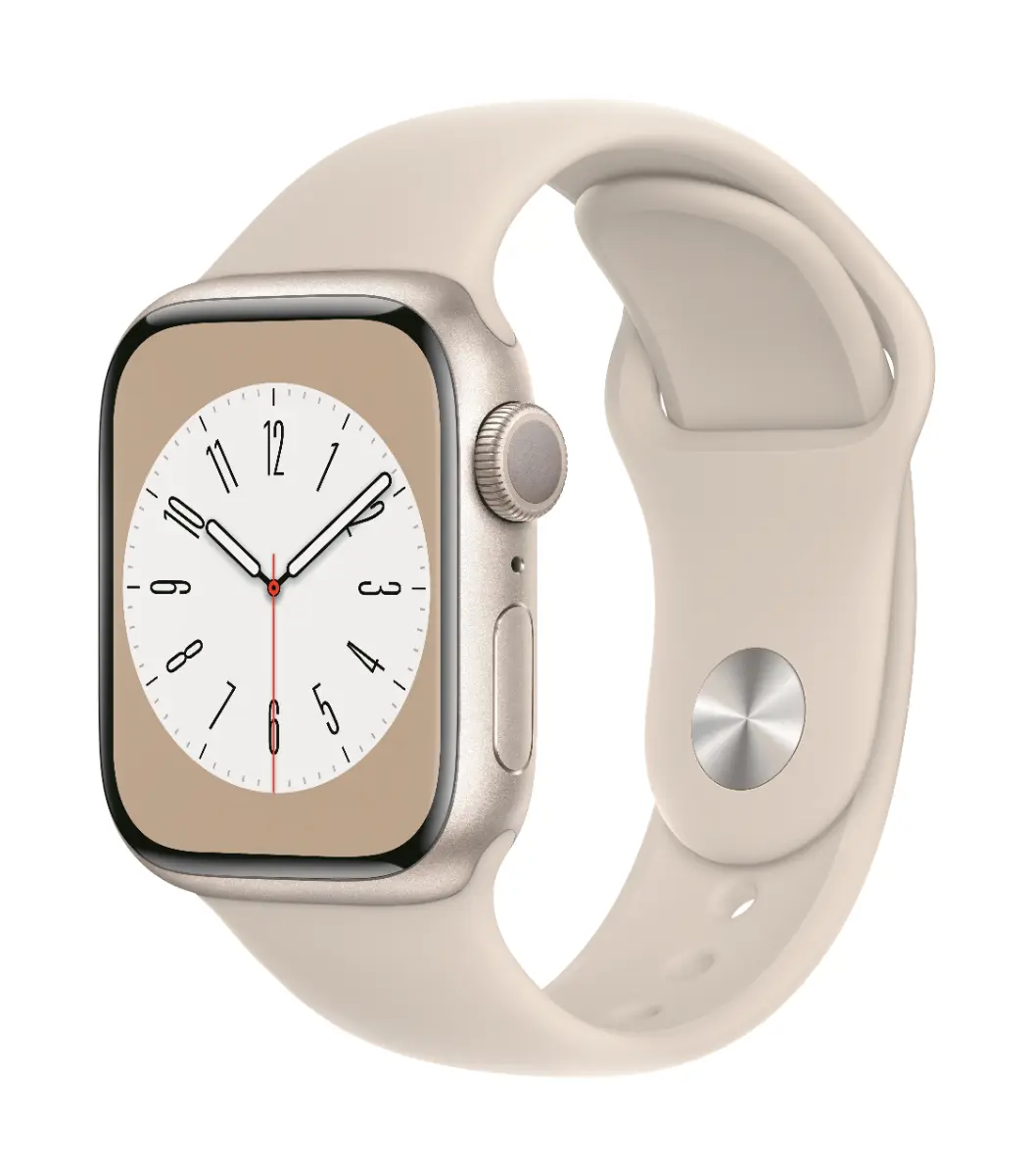 Smartwatch Apple Watch S8 GPS, 41mm, Starlight, Aluminium Case