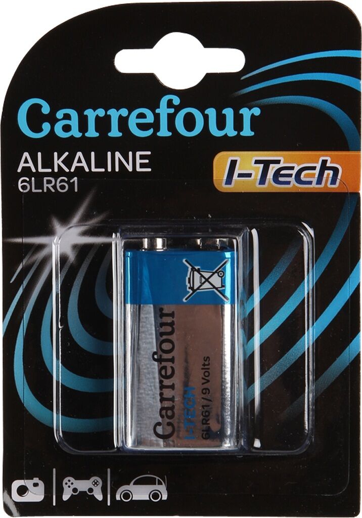 Pile Alcaline 9V/6LR61 I-Tech CARREFOUR