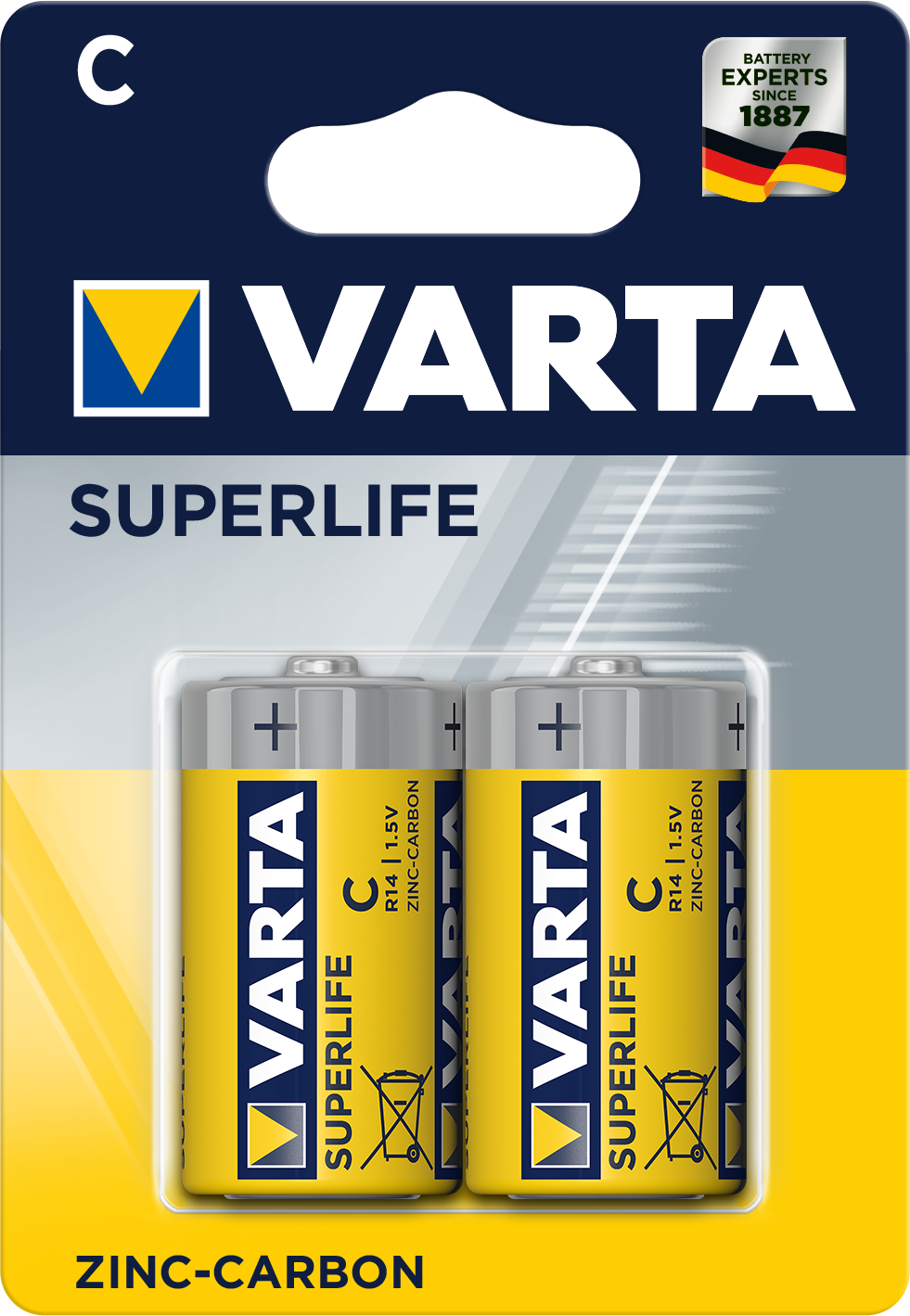 Set 2 baterii Varta Superlife R14