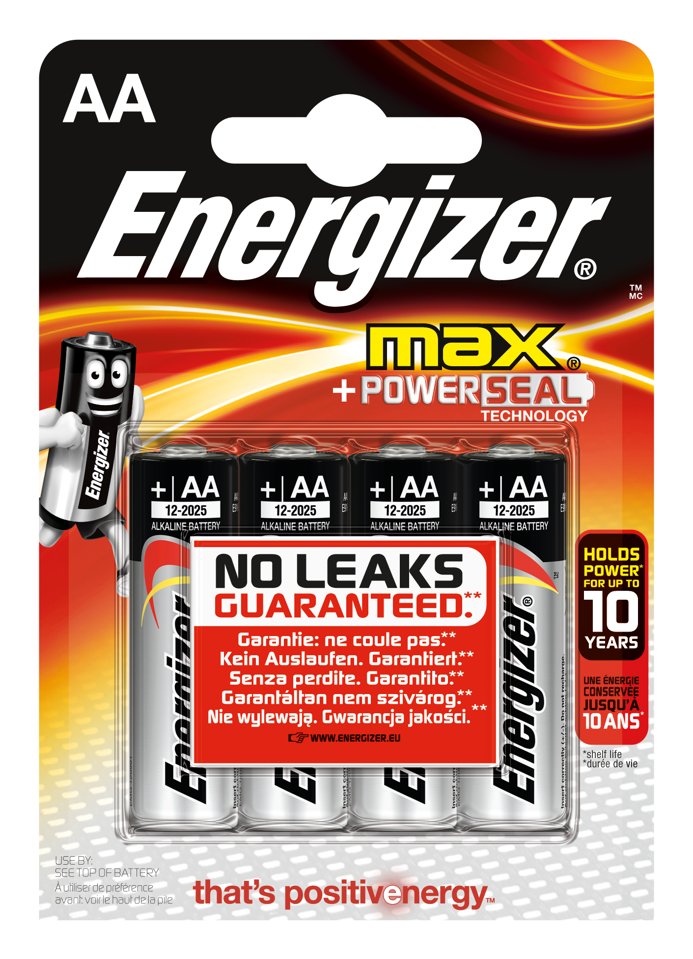 Set 4 baterii Energizer Alcaline MAX R6/AA