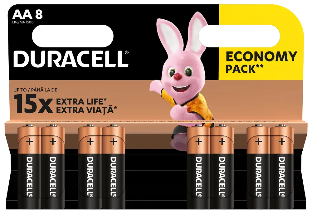 Set x 8 baterii Duracell AA Basic