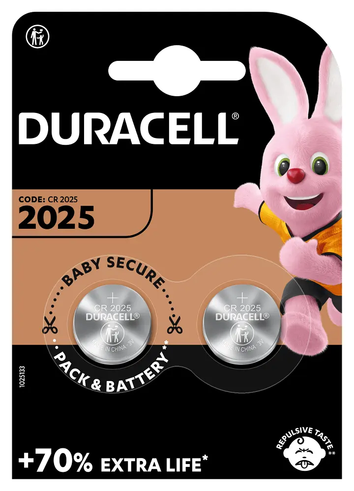Set x 2 baterii Duracell DL/CR 2025