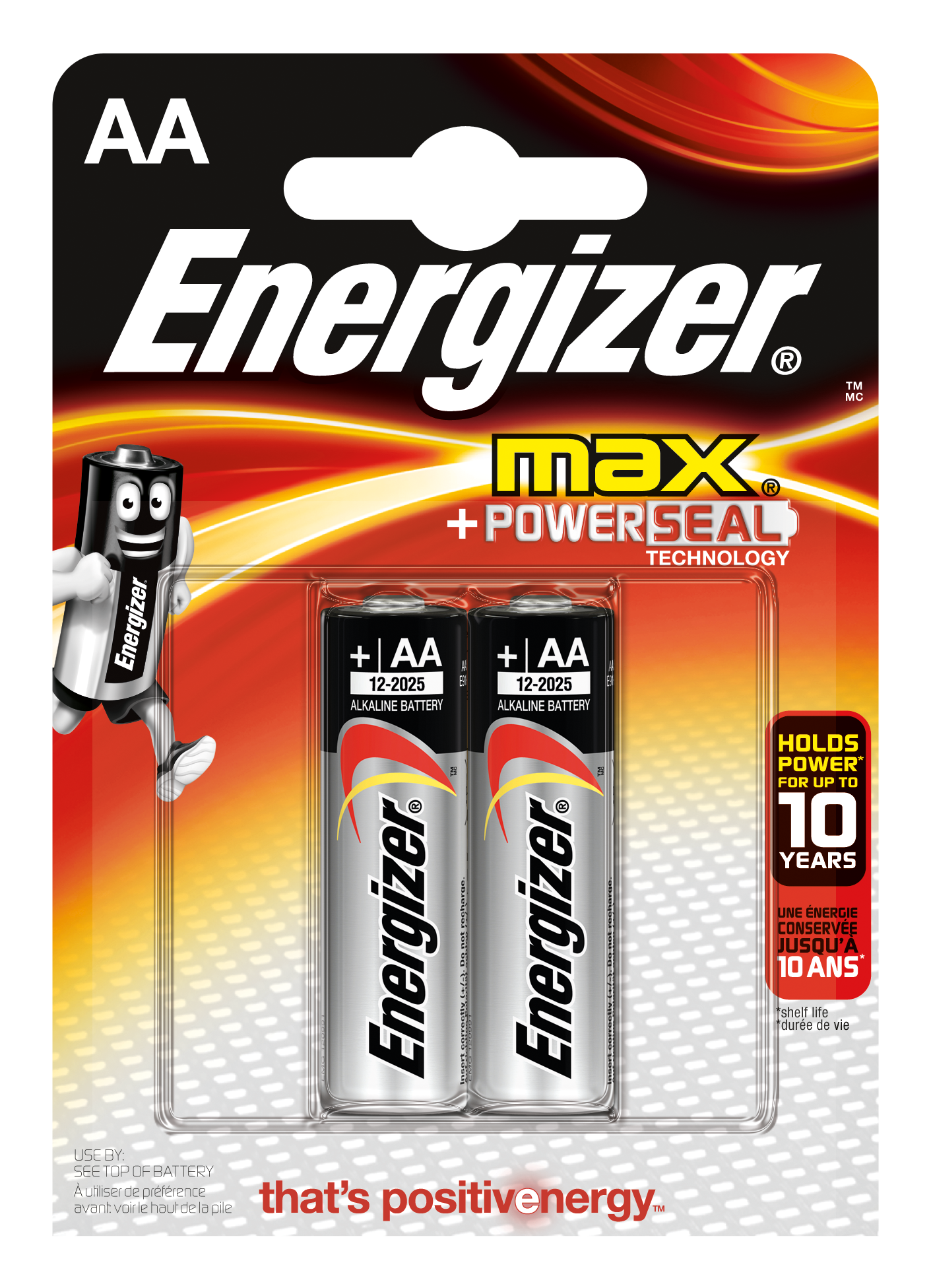 Set 2 baterii Energizer Alcaline MAX R6/AA