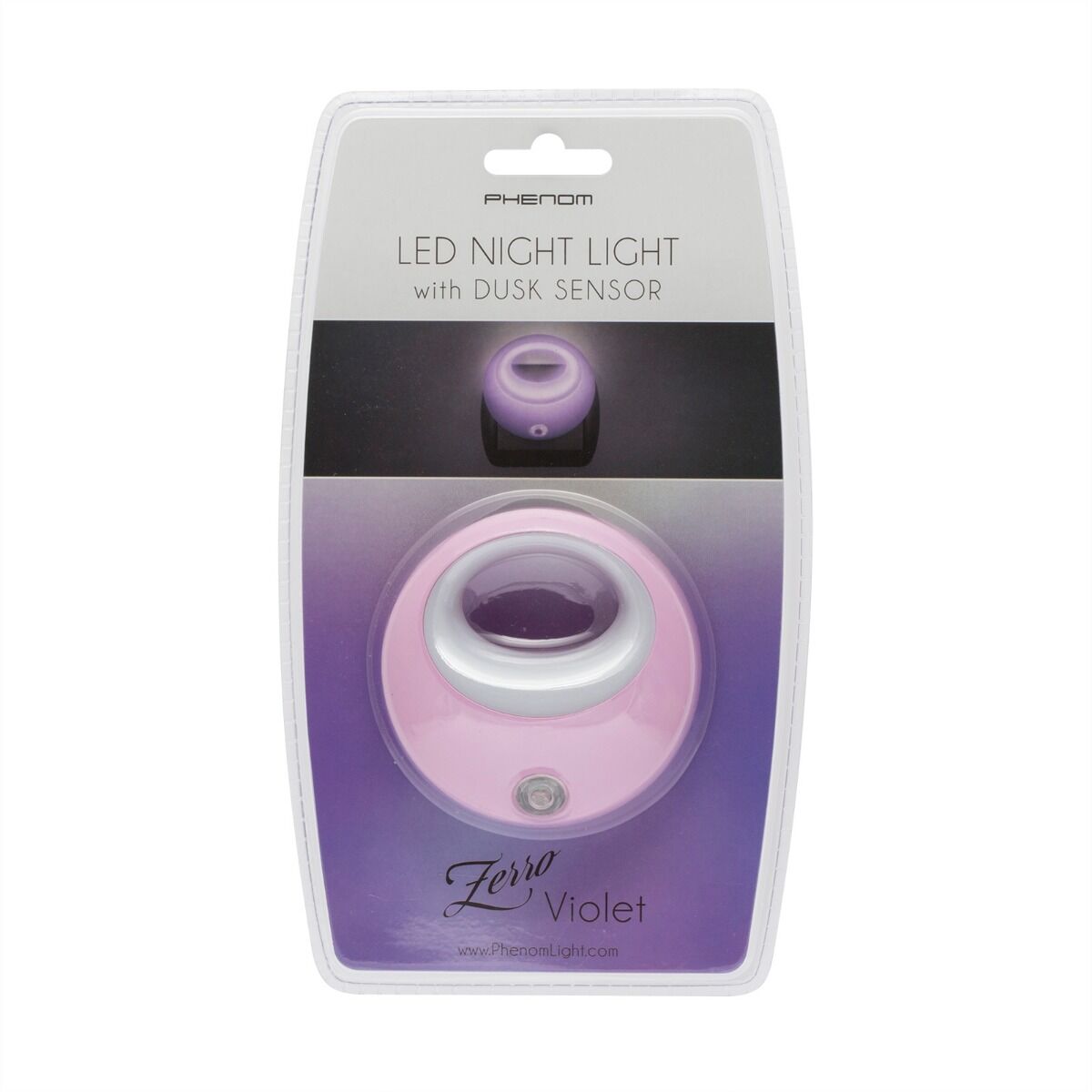 Lampa veghe LED, cu senzor lumina, violet, Phenom
