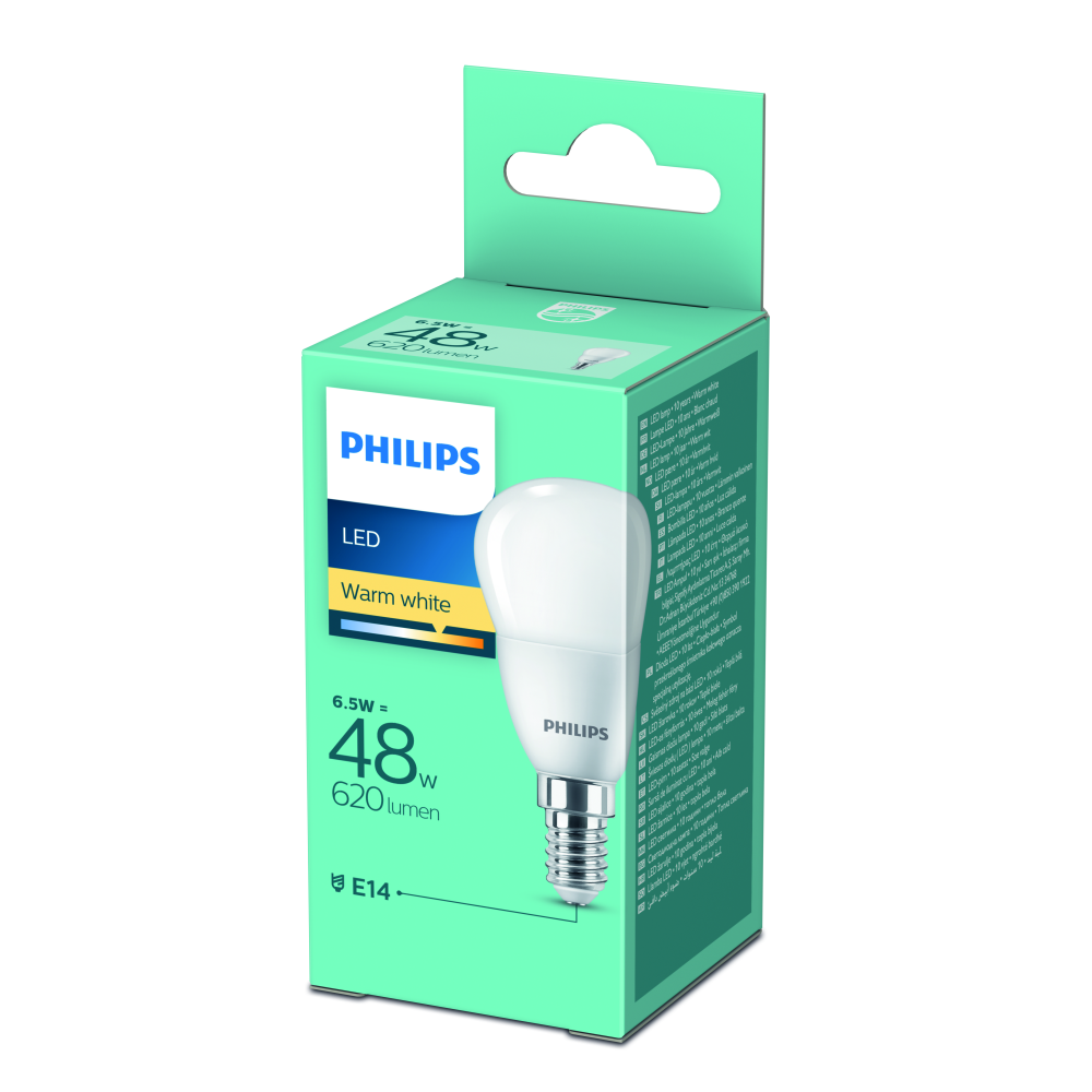 Bec led lustra lumina alba calda echivalent 48W  E14 Philips