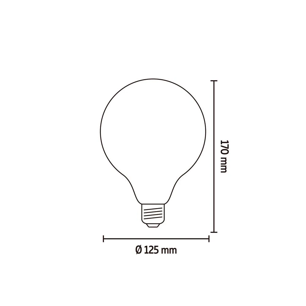 Bec reglabil din aplicatie LED Smart Calex, model auriu cu filament, G125, 1055 lm, CCT 1800-3000K, E27, 220-240 V, 7.5 W